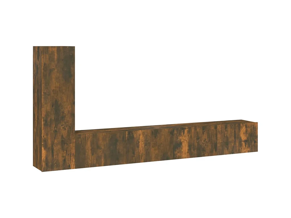 Set di mobili TV da 3 pezzi in rovere affumicato, legno ingegnerizzato