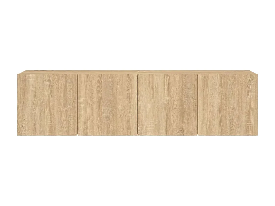Muebles de TV de pared de 2 piezas, roble Sonoma, 80x30x41 cm