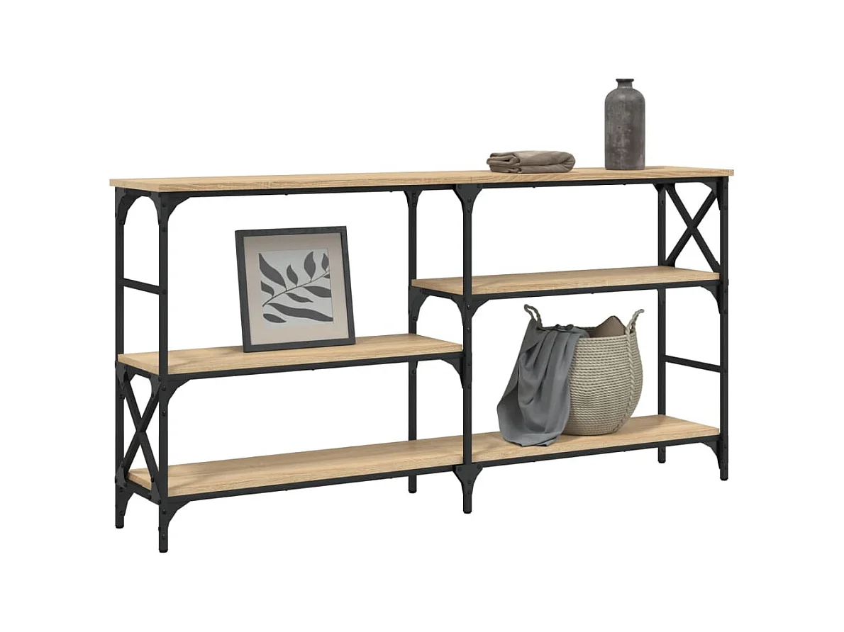 Consolle in rovere Sonoma 150x29x76,5 cm in legno ingegnerizzato