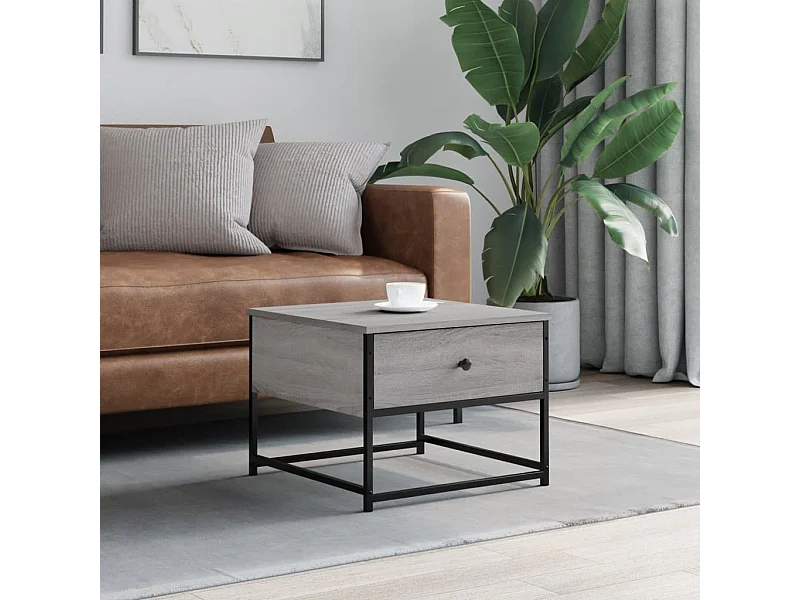 Sonoma salontafel grijs 51x51x40 cm bewerkt hout