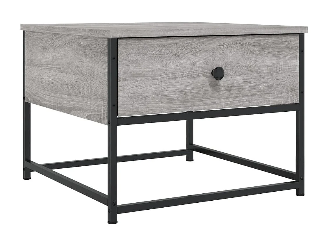 Tavolino Sonoma grigio 51x51x40 cm in legno ingegnerizzato