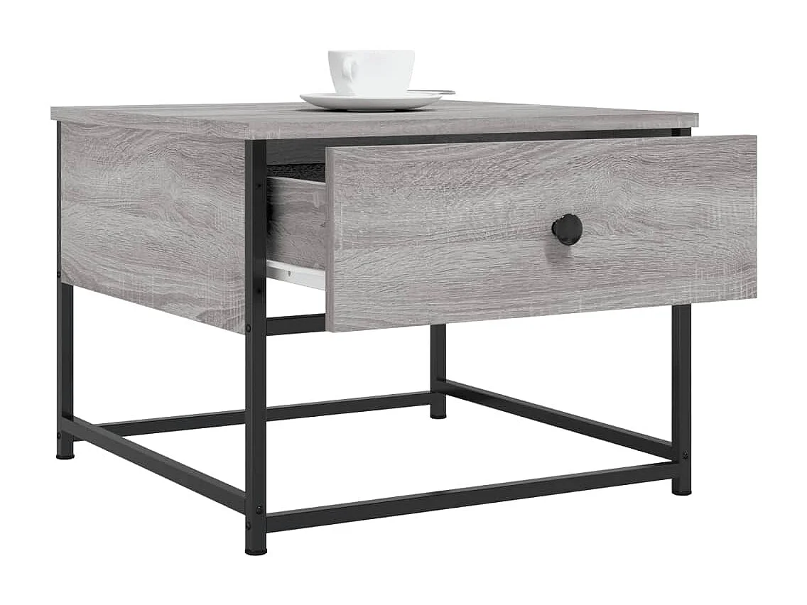 Table basse sonoma gris 51x51x40 cm bois d'ingénierie