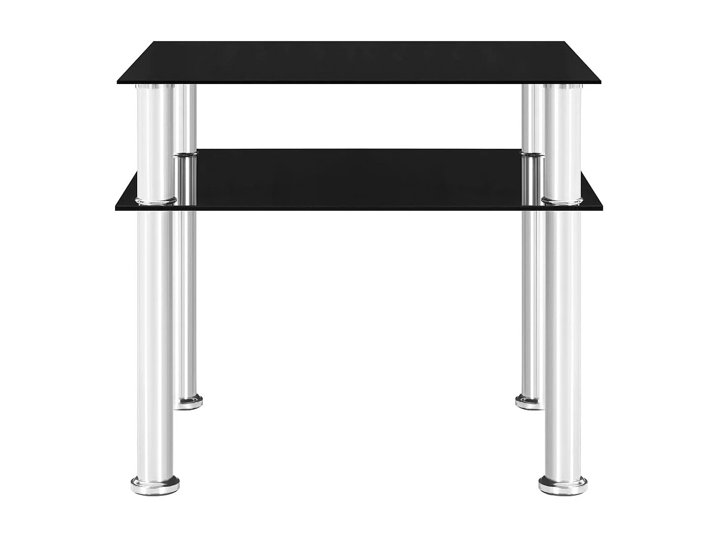 Table d'appoint Noir 45x50x45 cm Verre trempé