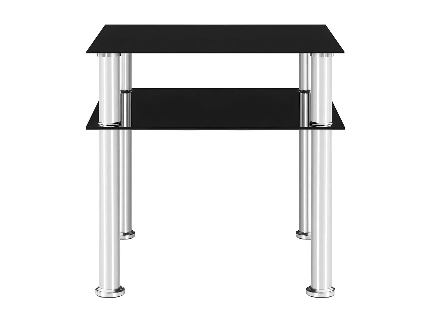 Table d'appoint Noir 45x50x45 cm Verre trempé