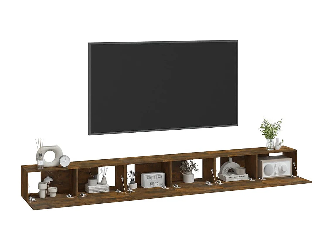 Ensemble de meubles TV 3 pcs Chêne fumé Bois d'ingénierie