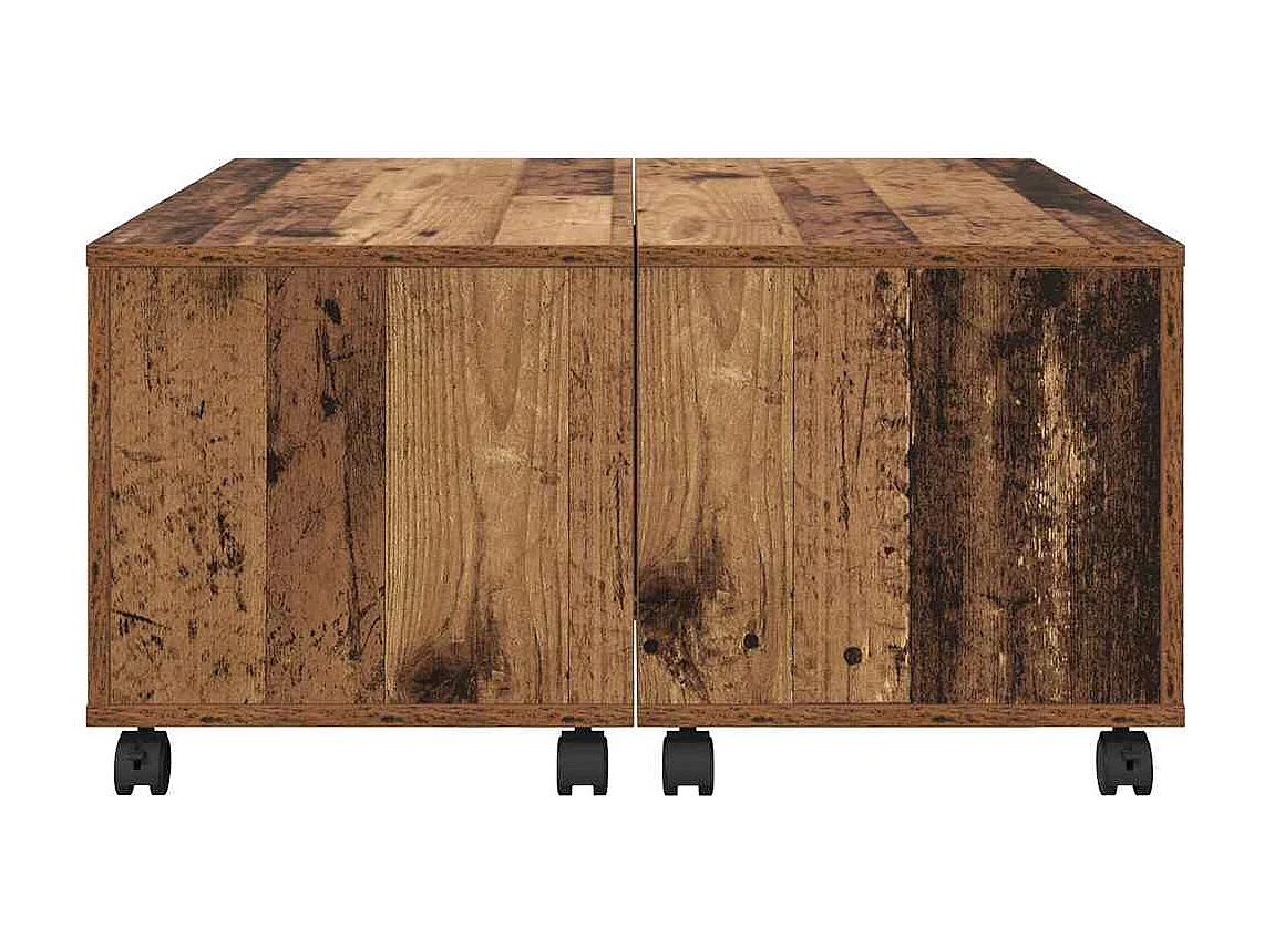 Tavolino da caffè in legno antico 75 x 75 x 38 cm Legno ingegnerizzato