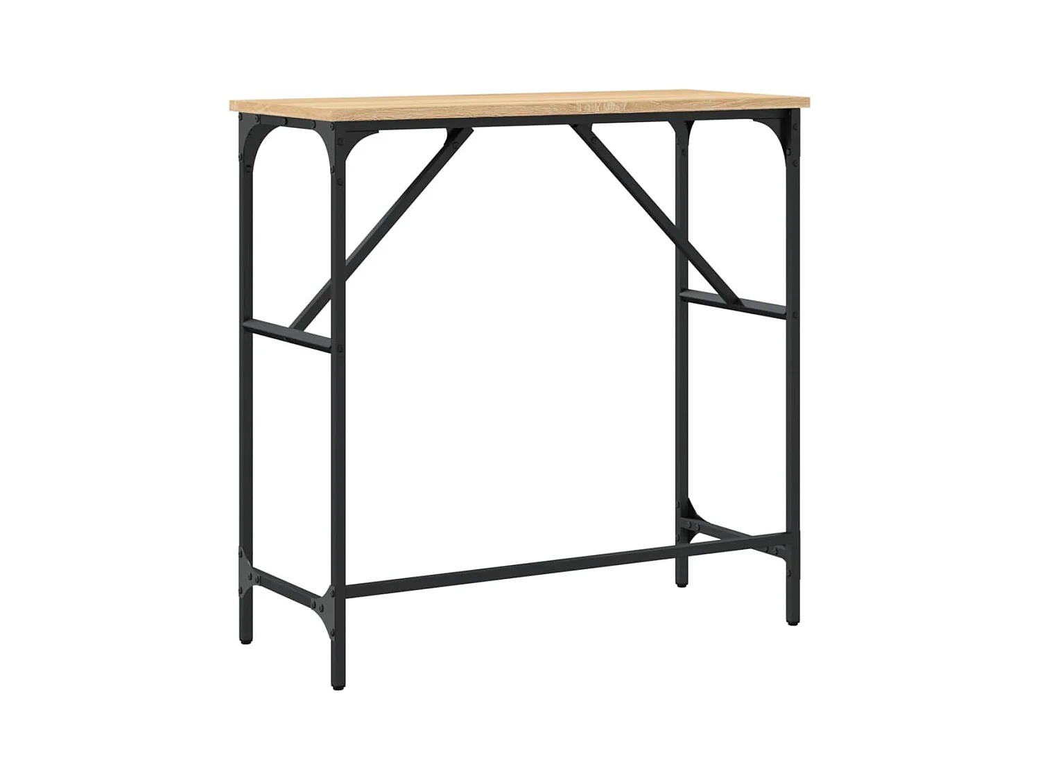 Table console chêne sonoma 75x32x75 cm bois d'ingénierie