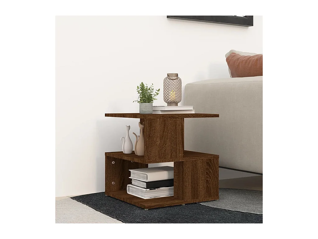 Table d'appoint Chêne marron 40x40x40 cm Bois d'ingénierie