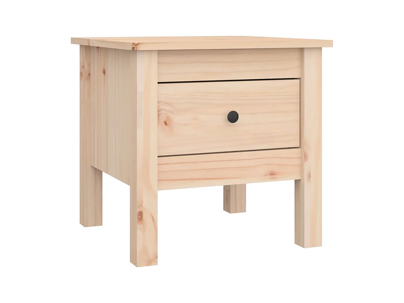 Tables d'appoint 2 pcs 40x40x39 cm Bois massif de pin