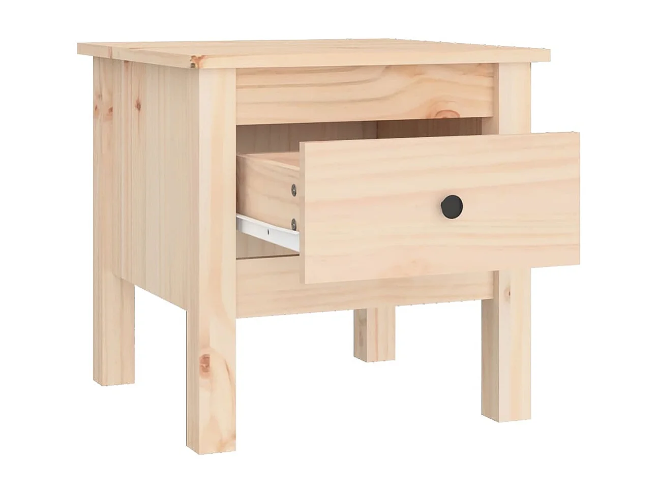 Tables d'appoint 2 pcs 40x40x39 cm Bois massif de pin