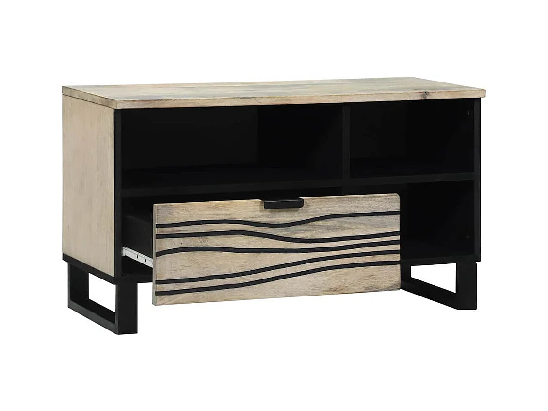 Meubles et étagères de rangement pour médias Blanc et Noir