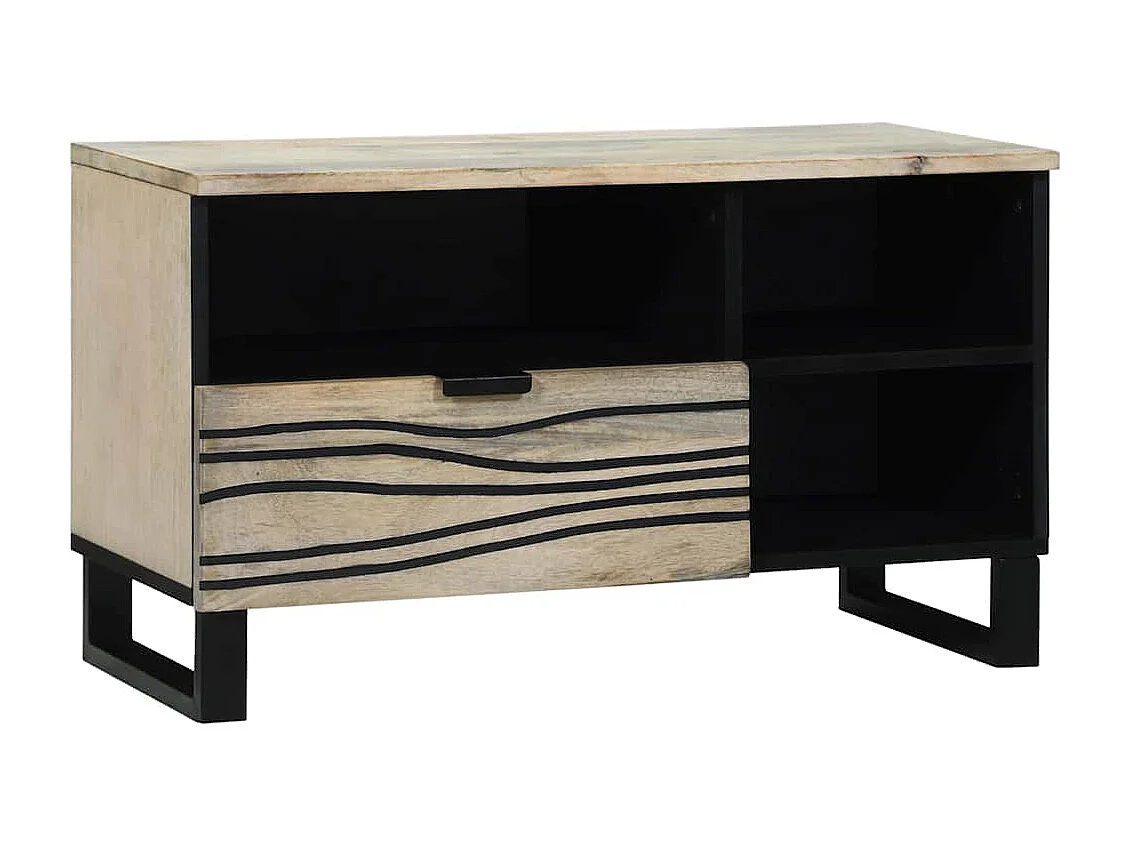 Meubles et étagères de rangement pour médias Blanc et Noir