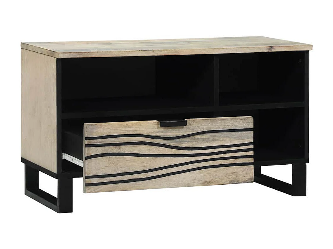 Meubles et étagères de rangement pour médias Blanc et Noir