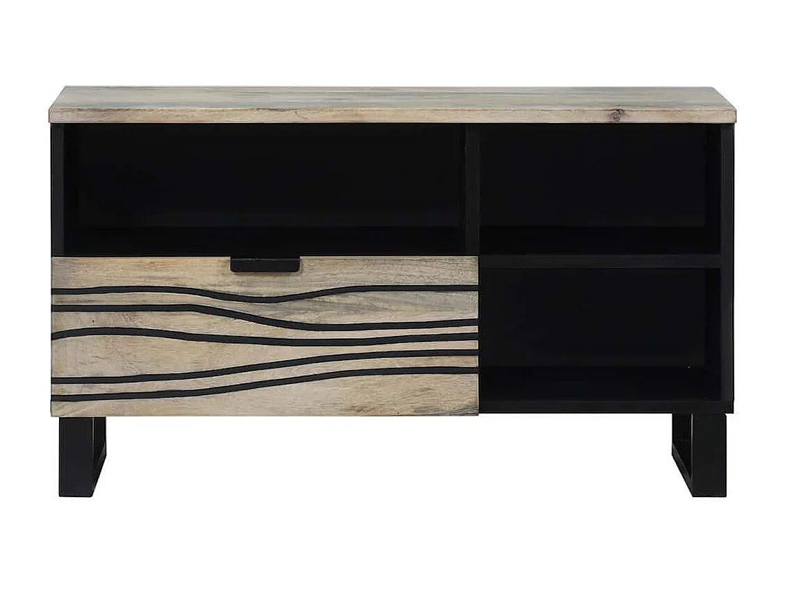 Meubles et étagères de rangement pour médias Blanc et Noir