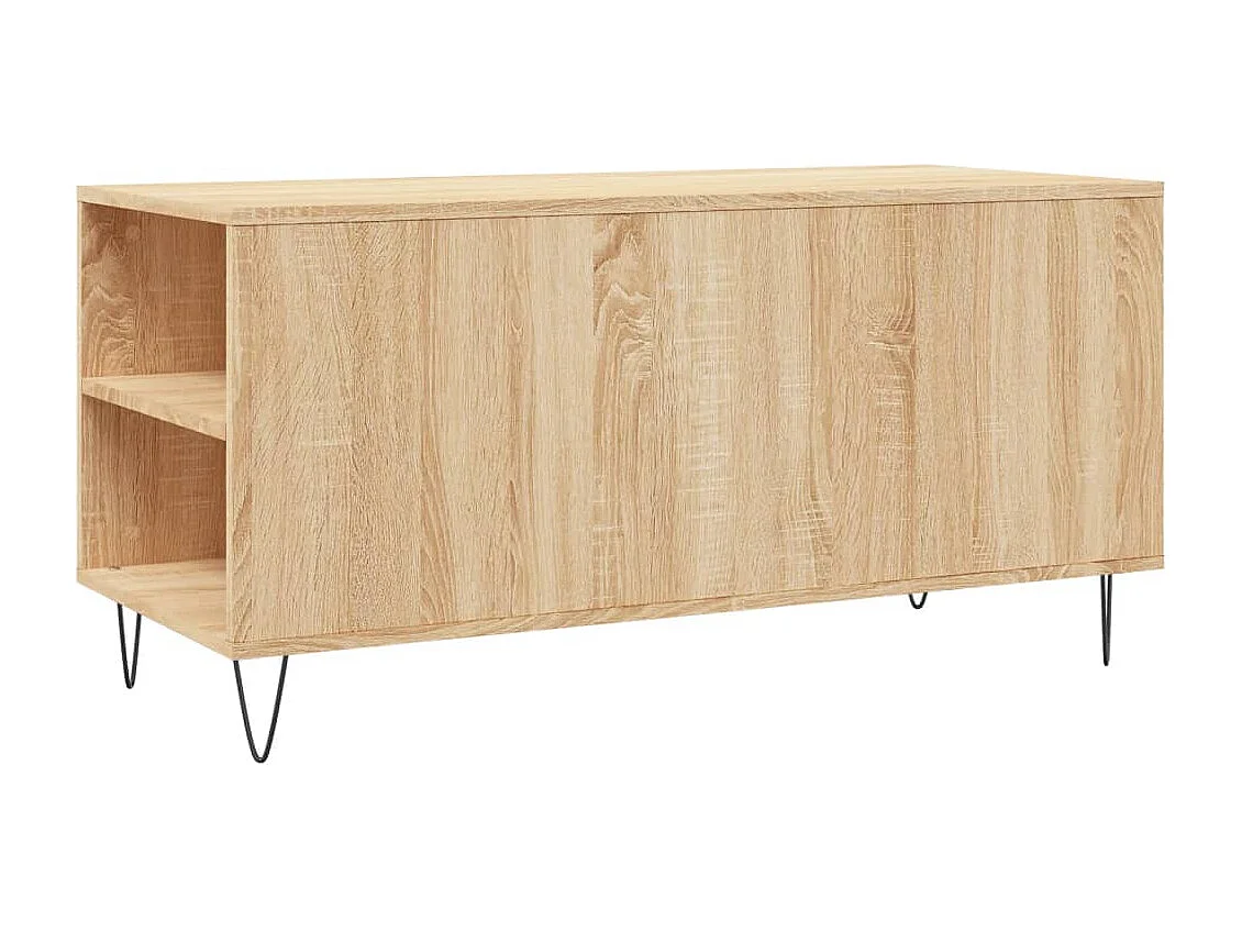 Tavolino da caffè in rovere Sonoma 102x44,5x50 cm in legno ingegnerizzato