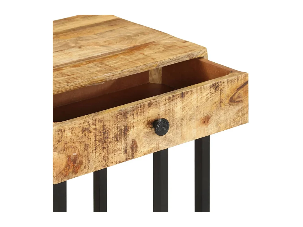 Table d'appoint en forme d'U 45x30x61cm Bois de manguier massif