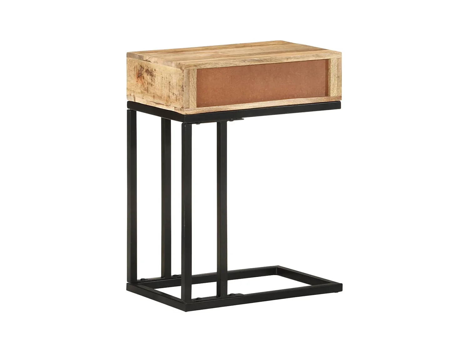 Table d'appoint en forme d'U 45x30x61cm Bois de manguier massif
