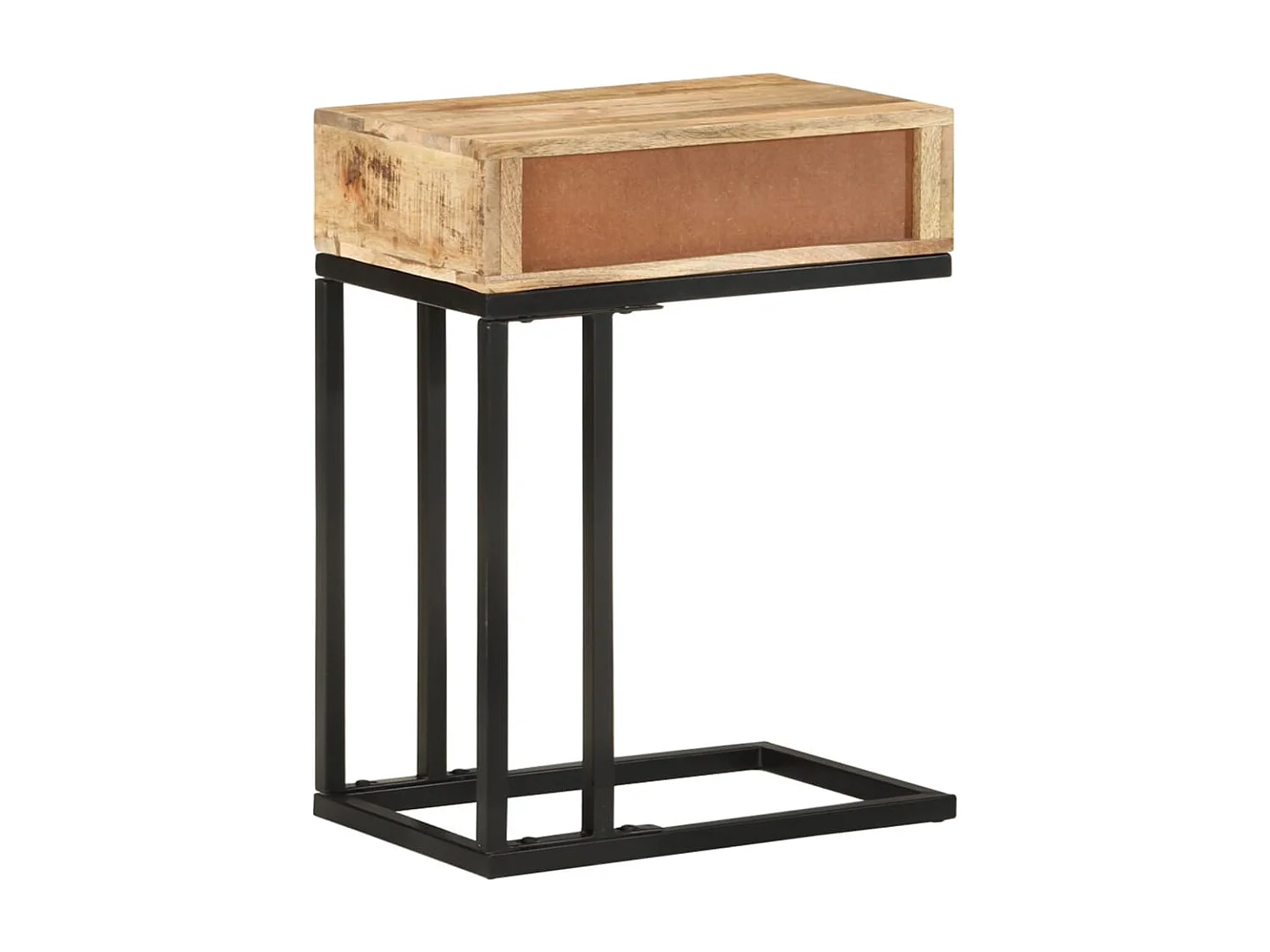 Table d'appoint en forme d'U 45x30x61cm Bois de manguier massif