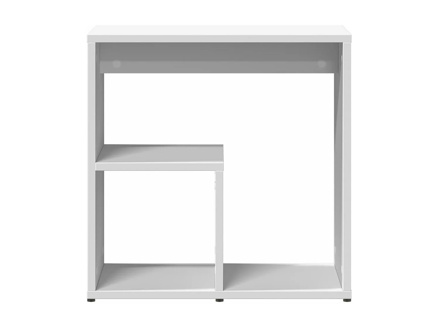 Mesa auxiliar blanca 50x30x50 cm madera de ingeniería