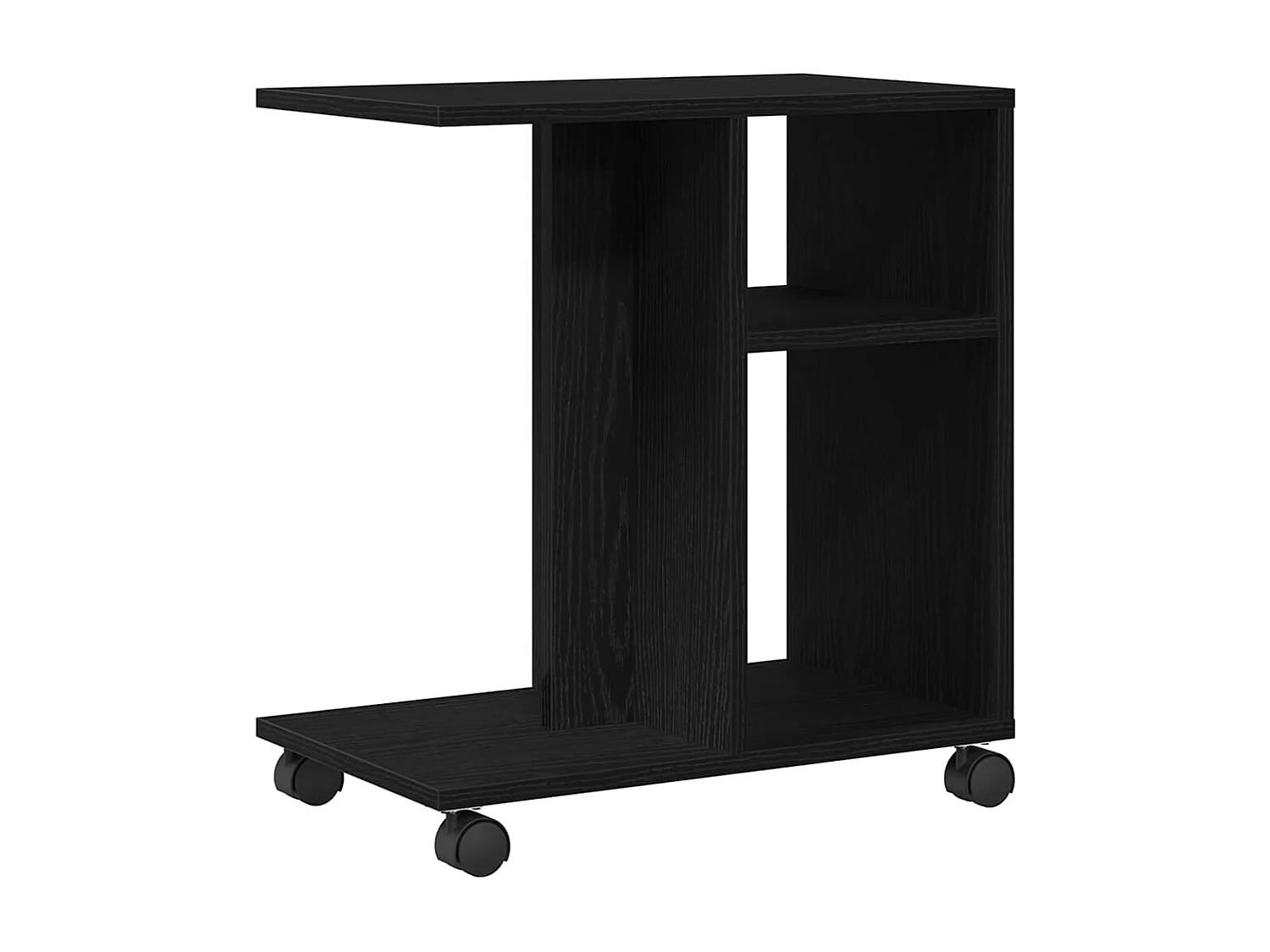 Bijzettafel Zwarte eik 50 x 30 x 55 cm Bewerkt hout