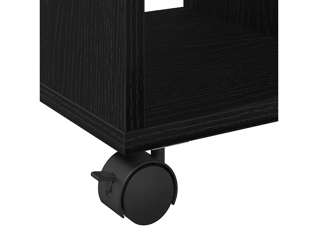 Bijzettafel Zwarte eik 50 x 30 x 55 cm Bewerkt hout