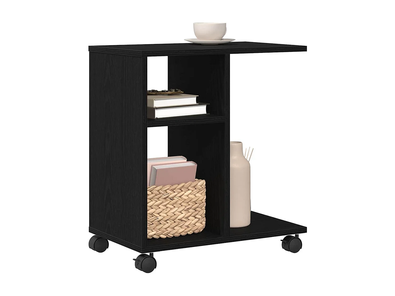 Beistelltisch Eiche schwarz 50 x 30 x 55 cm Holzwerkstoff