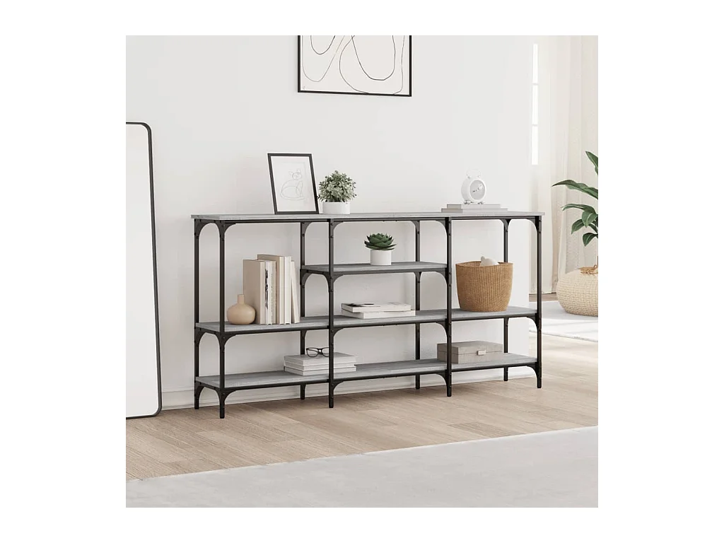 Sonoma consoletafel grijs 160x29x80 cm bewerkt hout
