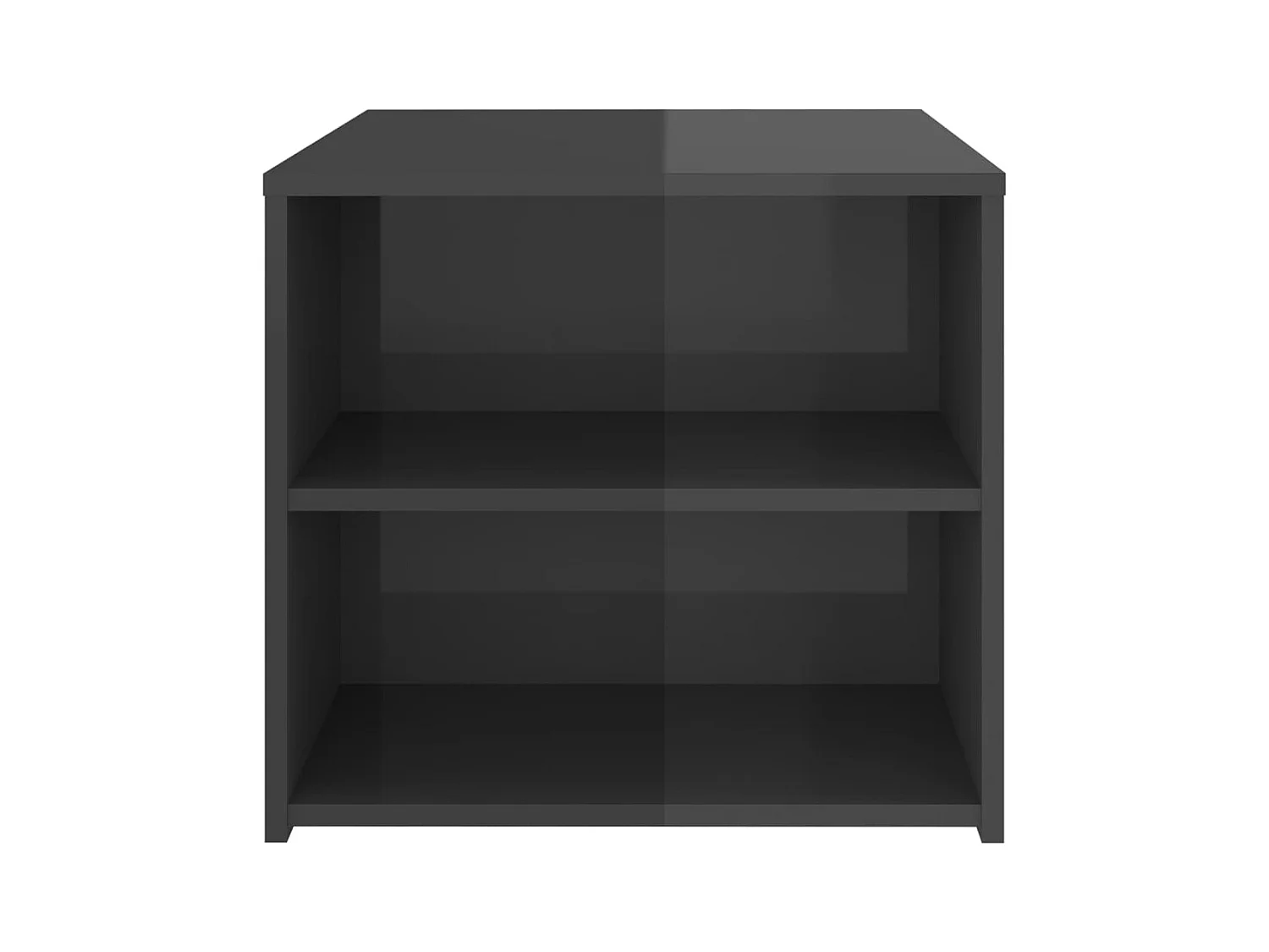 Bijzettafel glanzend grijs 50x50x45 cm bewerkt hout