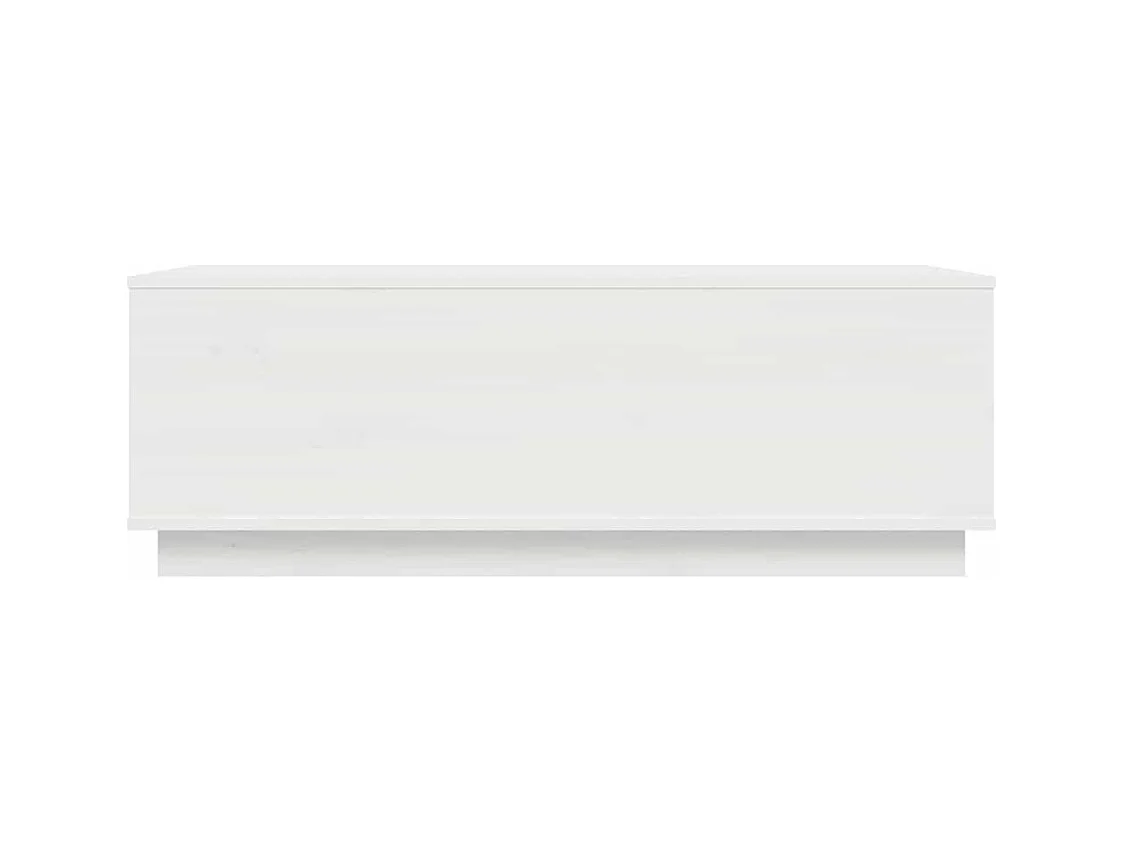 Table basse Blanc 100x50x35 cm Bois massif de pin