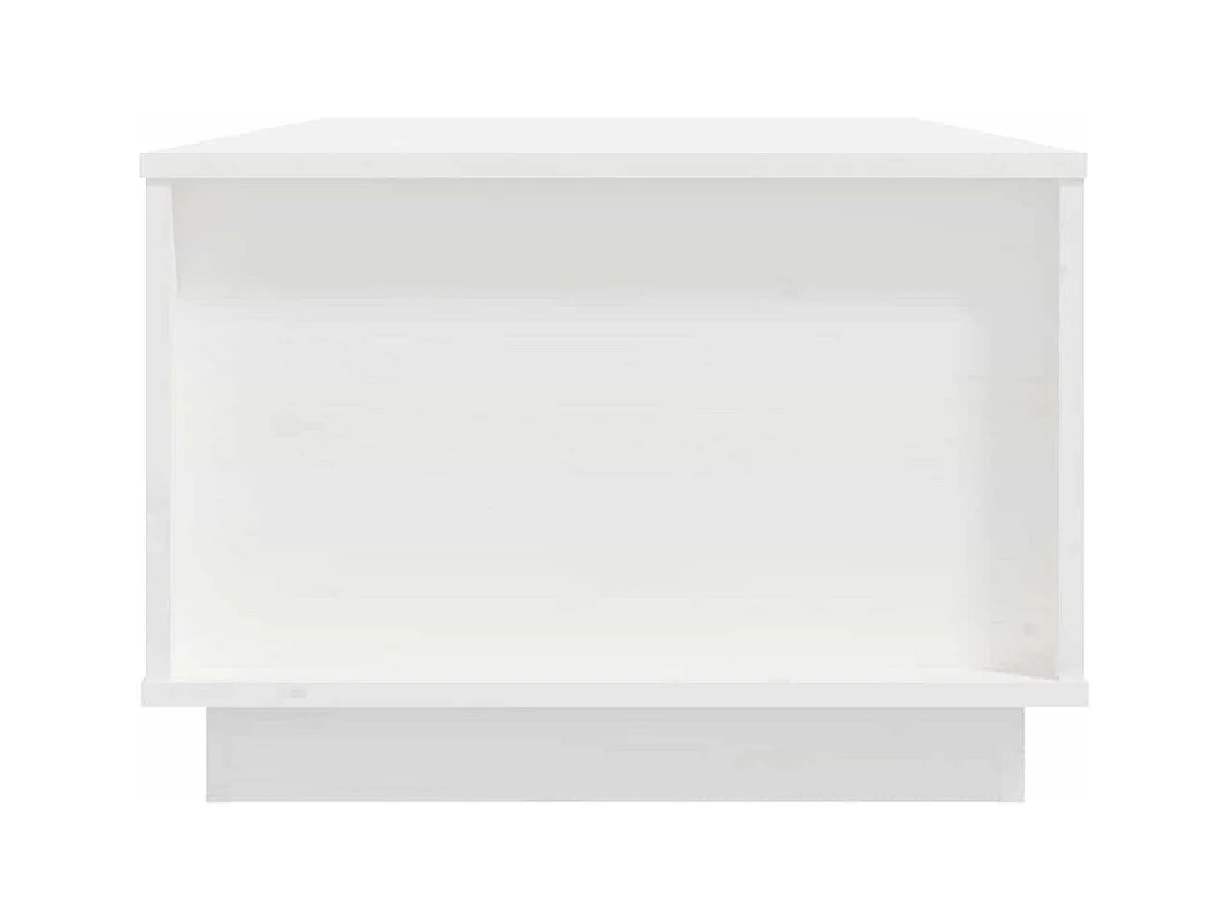 Table basse Blanc 100x50x35 cm Bois massif de pin