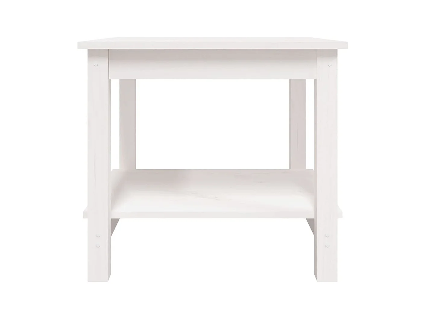 Table basse Blanc 50x50x45 cm Bois massif de pin