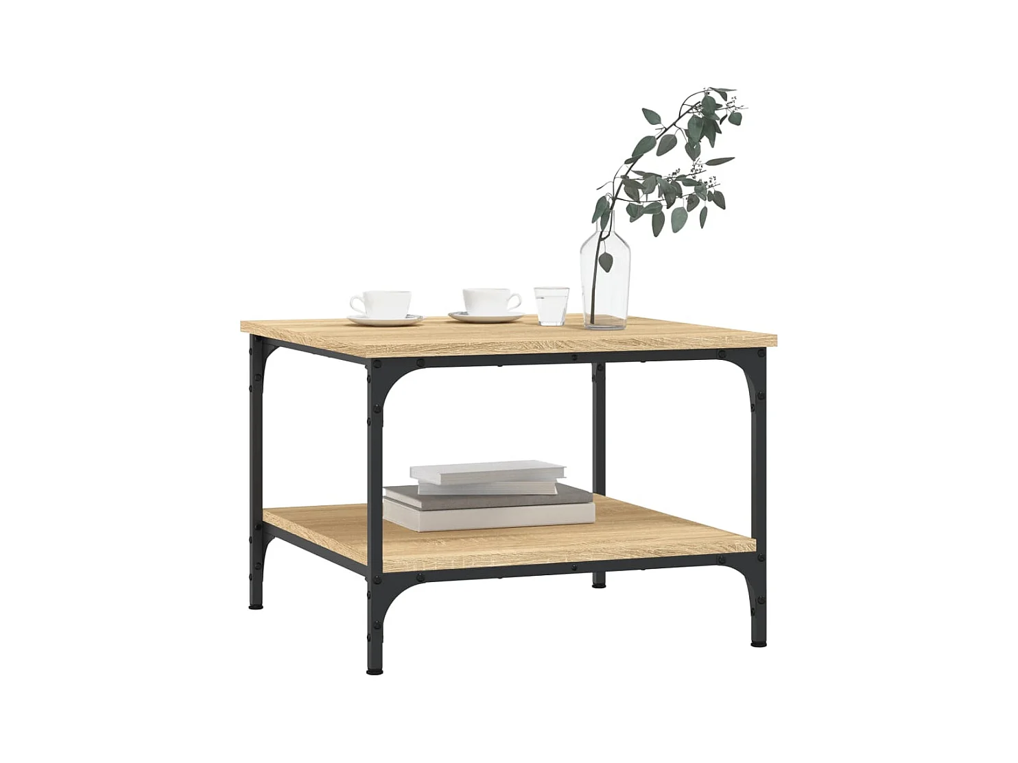 Table basse chêne sonoma 55x55x40 cm bois d'ingénierie