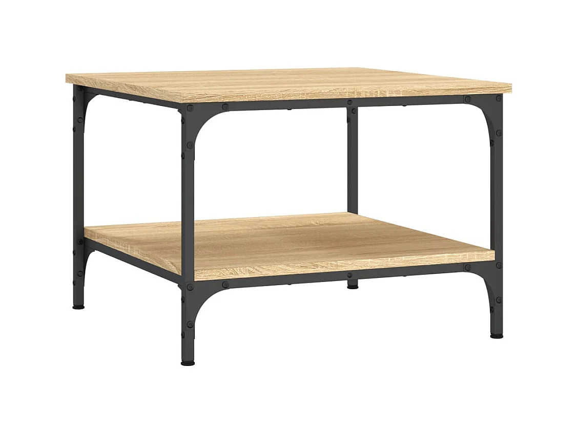 Table basse chêne sonoma 55x55x40 cm bois d'ingénierie