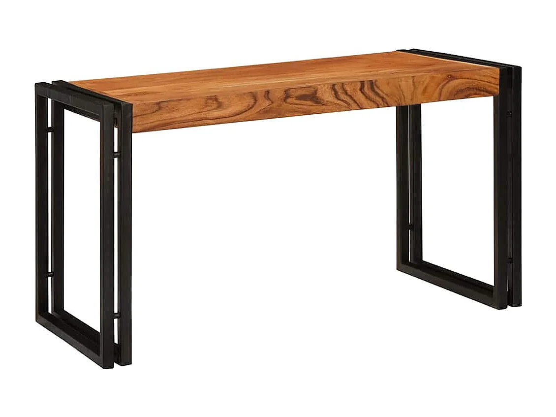 Tables d'appoint 3 pcs Marron et noir Bois d'acacia massif