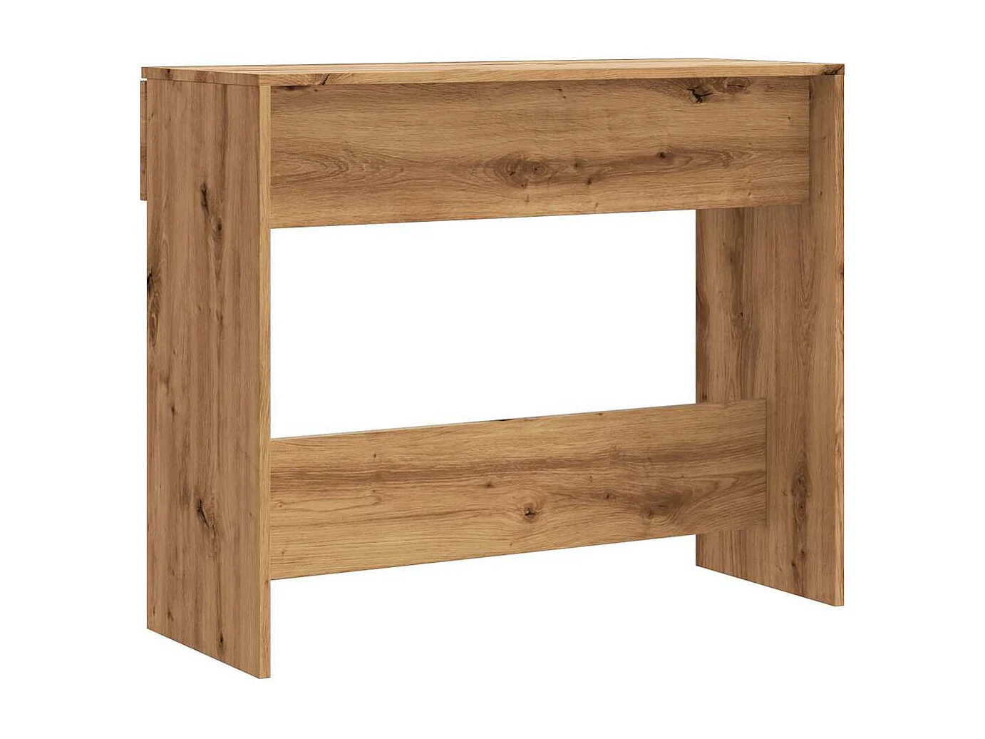 Table console chêne artisanal 90x36x75 cm bois d'ingénierie