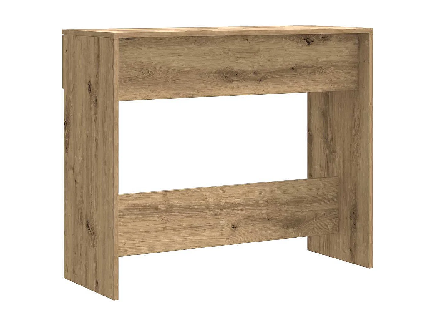 Table console chêne artisanal 90x36x75 cm bois d'ingénierie