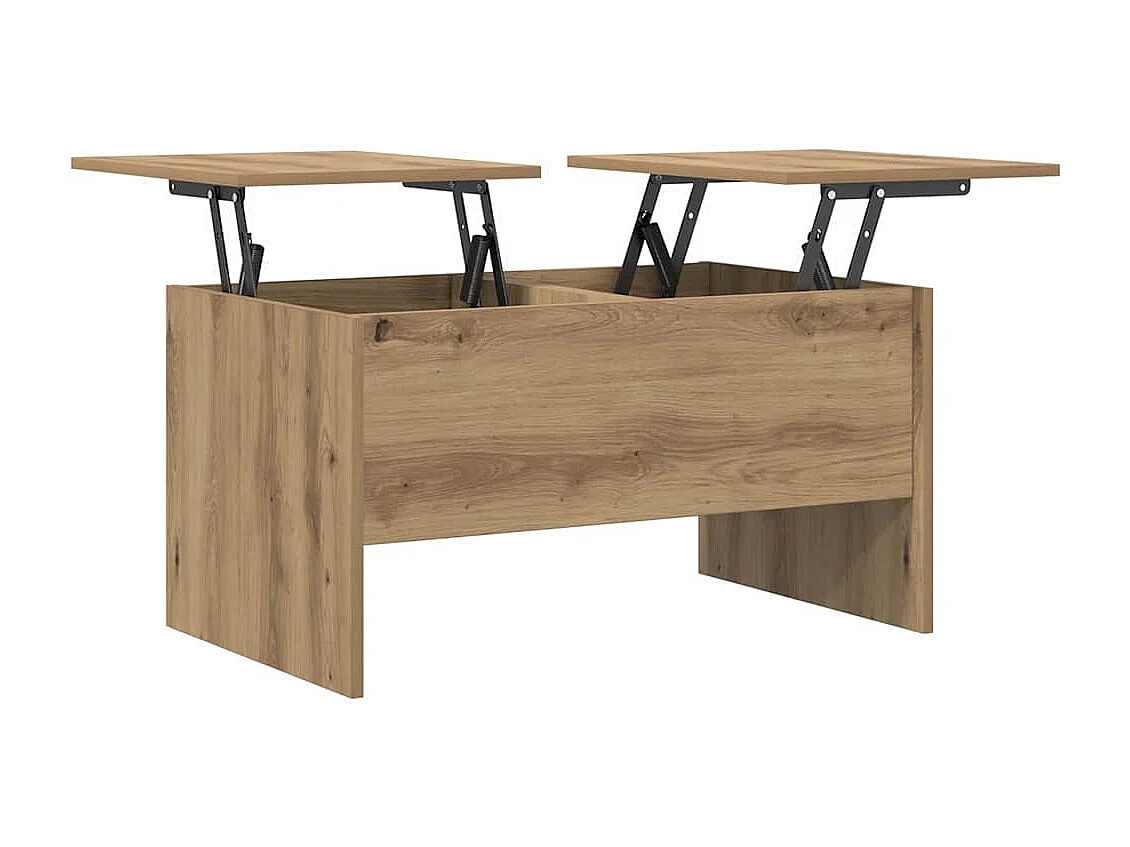 Table basse chêne artisanal 80 x 50,5 x 42,5 cm