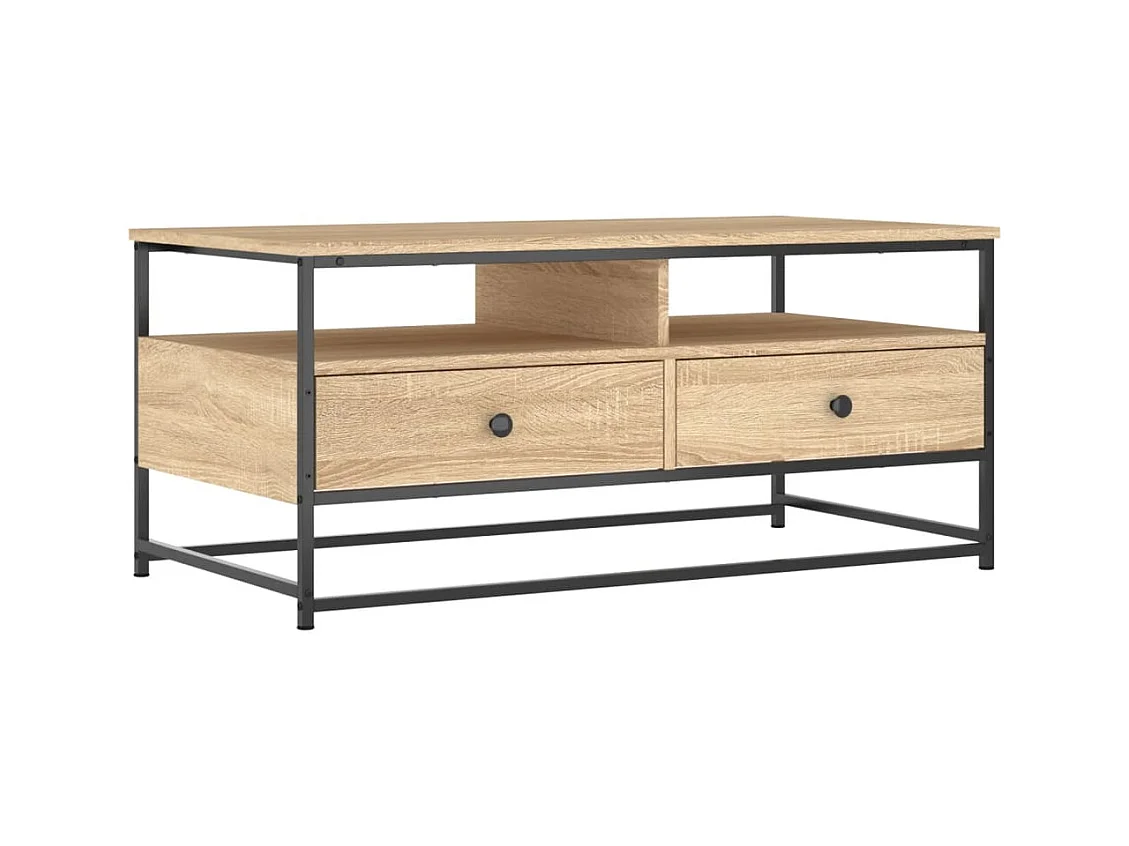 Table basse chêne sonoma 100x51x45 cm bois d'ingénierie