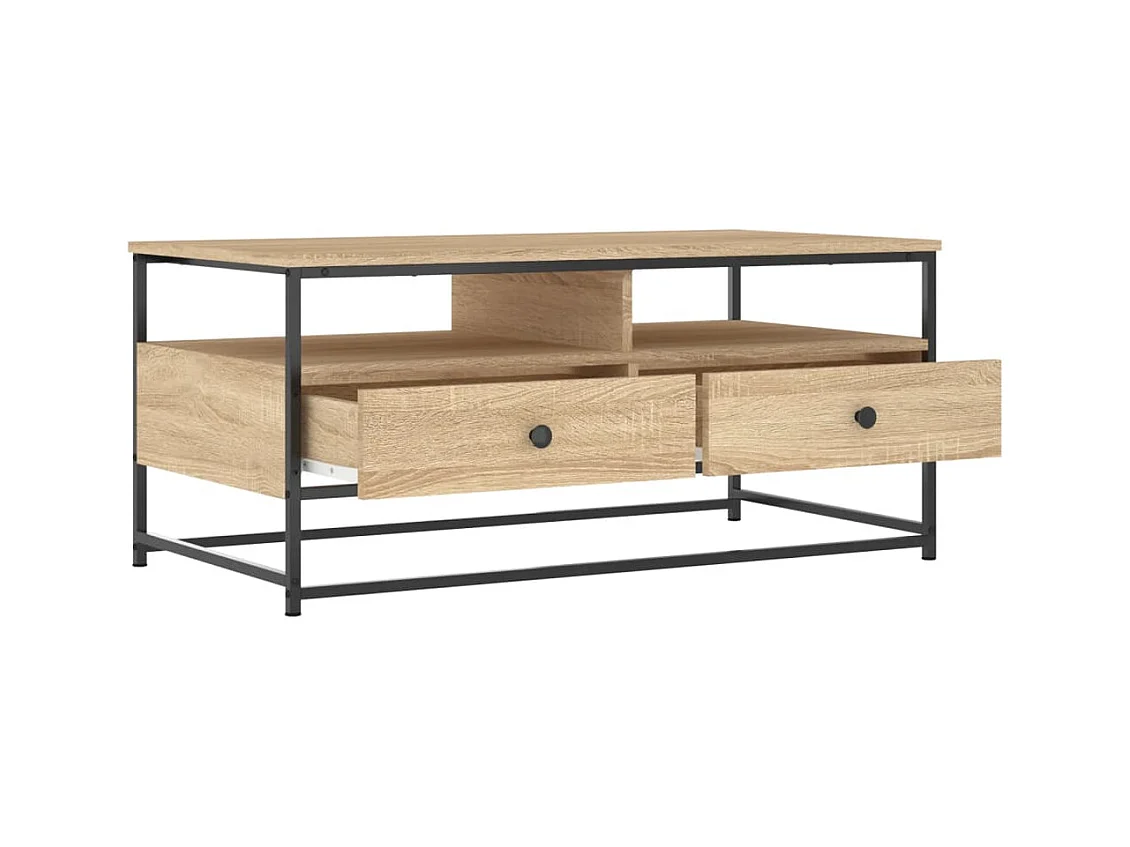 Table basse chêne sonoma 100x51x45 cm bois d'ingénierie