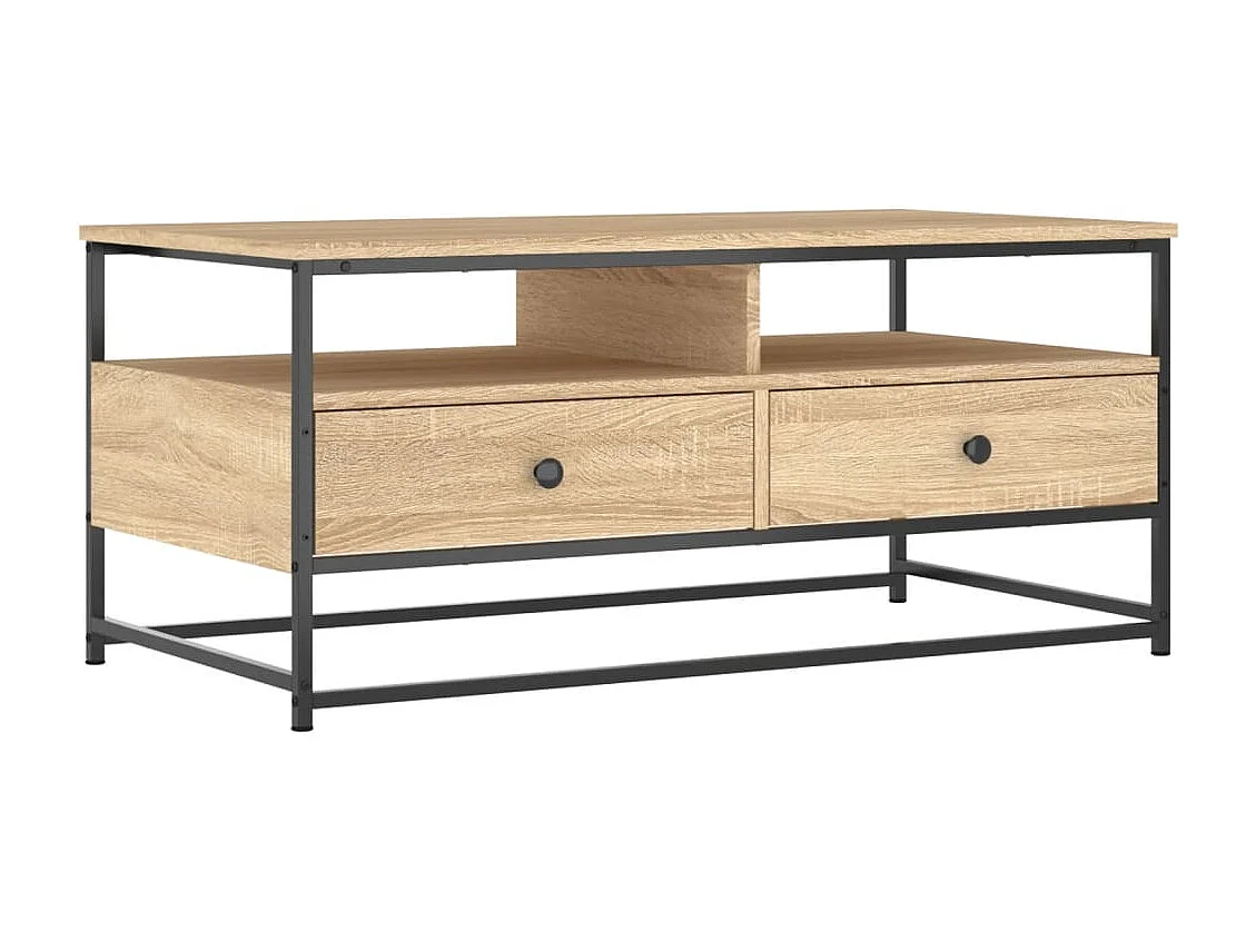 Table basse chêne sonoma 100x51x45 cm bois d'ingénierie