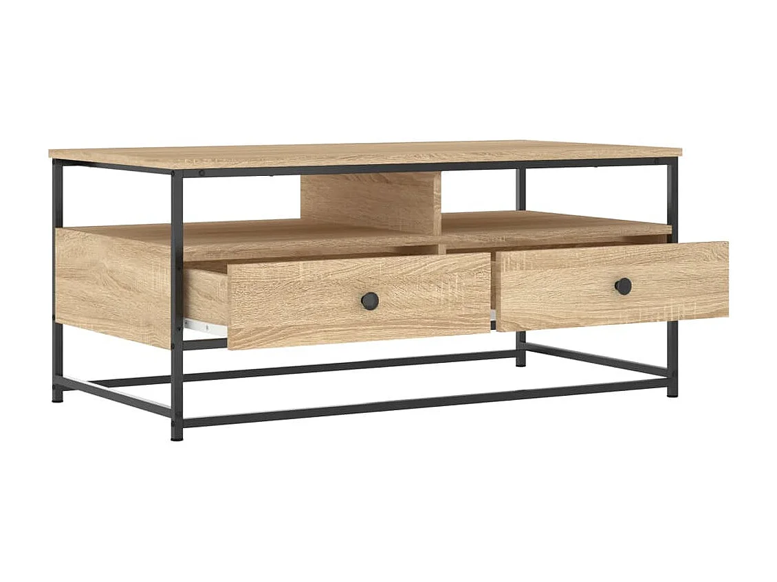 Table basse chêne sonoma 100x51x45 cm bois d'ingénierie