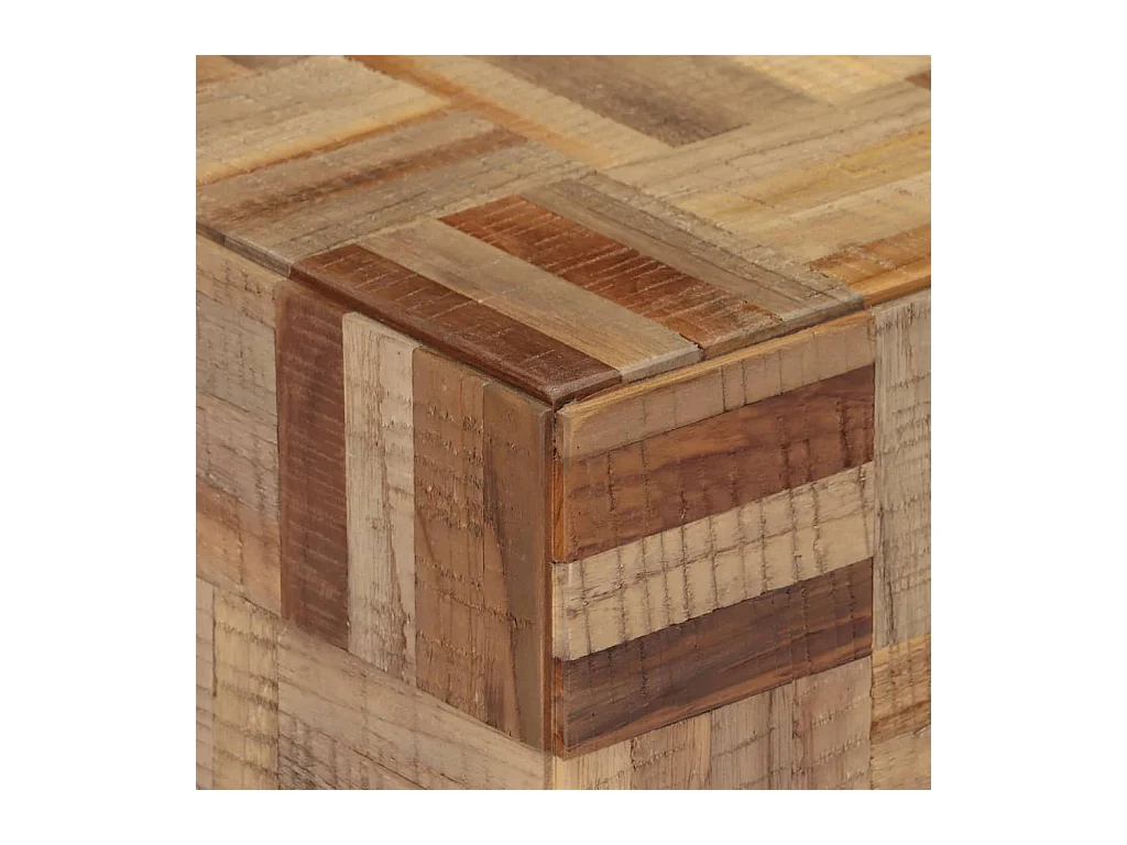 Grijze salontafel 55x55x40 cm massief gerecycled teakhout