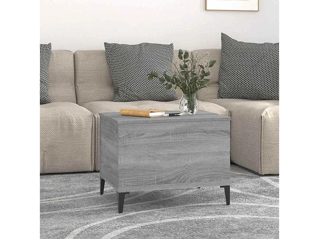 Mesa de centro Sonoma gris 60x44,5x45 cm Madera de ingeniería