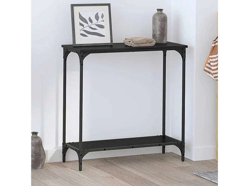 Tavolo consolle Rovere nero 75 x 30,5 x 75 cm Legno ingegnerizzato