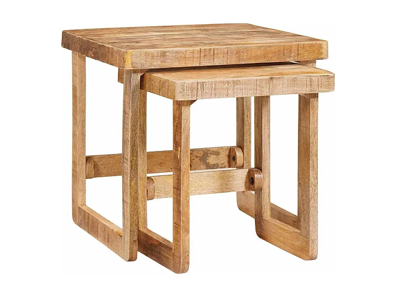 Tables d'appoint Marron bois de manguier massif