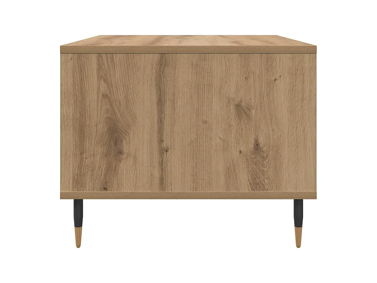 Table basse chêne artisanal 60 x 50 x 40 cm Bois d'ingénierie