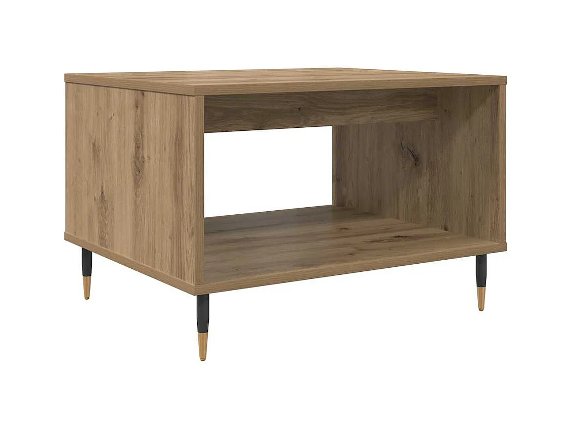 Handgemaakte eikenhouten salontafel 60 x 50 x 40 cm Technisch hout