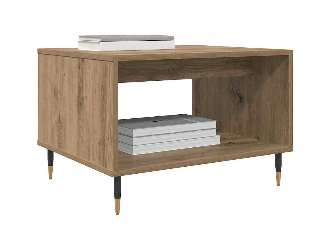 Handgemaakte eikenhouten salontafel 60 x 50 x 40 cm Technisch hout