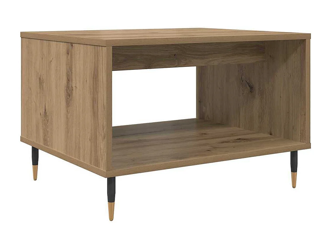Handgemaakte eikenhouten salontafel 60 x 50 x 40 cm Technisch hout