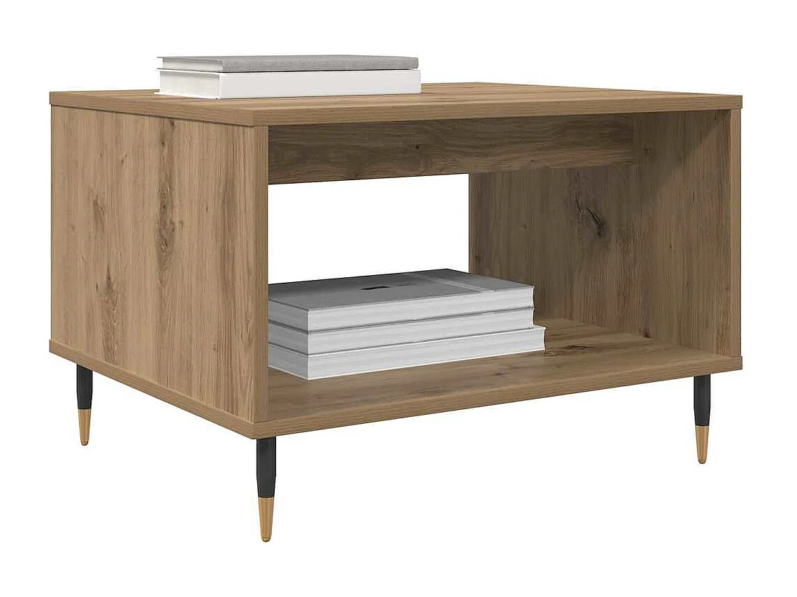 Handgemaakte eikenhouten salontafel 60 x 50 x 40 cm Technisch hout